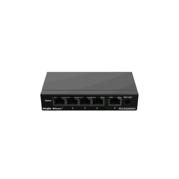 RG-ES205GC-P, switch PoE intelligent, compatible Cloud, 5 ports Gigabits