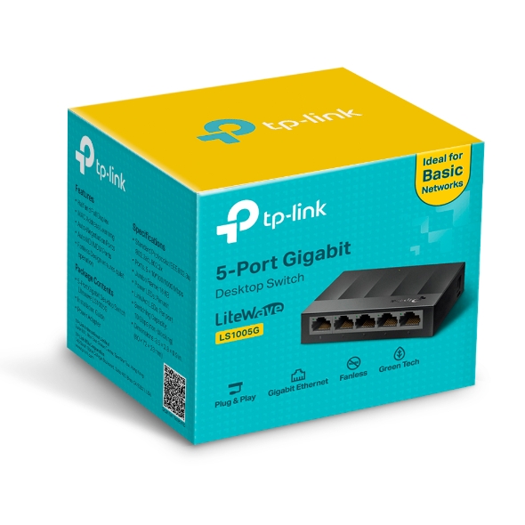 Switch Réseau Ethernet TP-Link LS1005G 5 ports Gigabit 10/100/1000Mbps